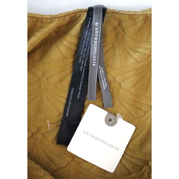 Anthropologie Women's Sz XXS/XS Maize/Gold The Hannah Seamless Textured Tank - Picture 3 of 5